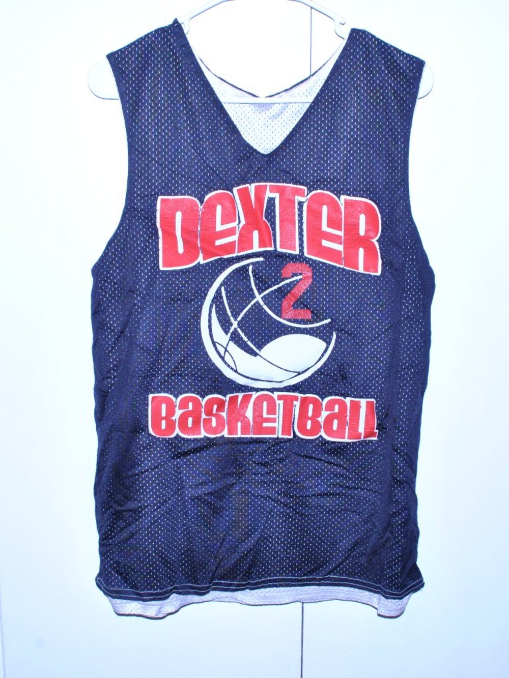 Black Dexter Used Basketball Jersey Size Youth Medium School Sports Memorabillia